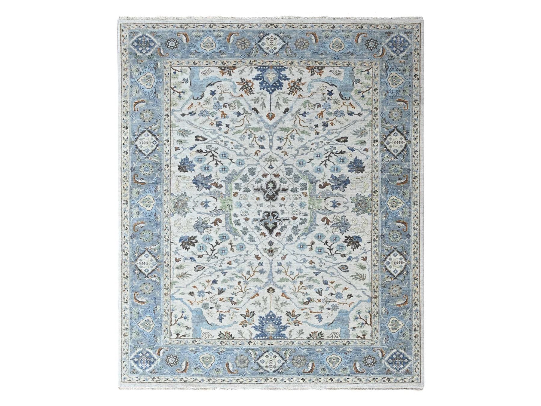 Oushak Oushak hand-knotted wool rug in Gray, 8' x 9'10", SKU O010568