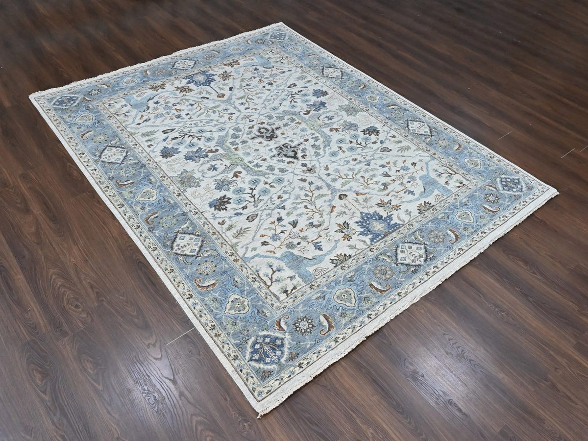 Oushak Oushak hand-knotted wool rug in Gray, 8' x 9'10", SKU O010568 (view 3)