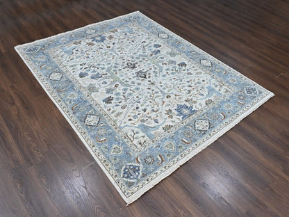 Oushak Oushak hand-knotted wool rug in Gray, 8' x 9'10", SKU O010568 (view 3)