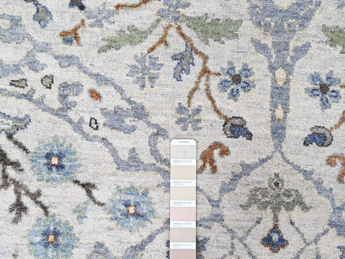 Oushak Oushak hand-knotted wool rug in Gray, 8' x 9'10", SKU O010568 (view 7)