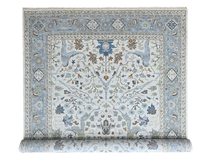 Oushak Oushak hand-knotted wool rug in Gray, 9'8" x 13'10", SKU O010569