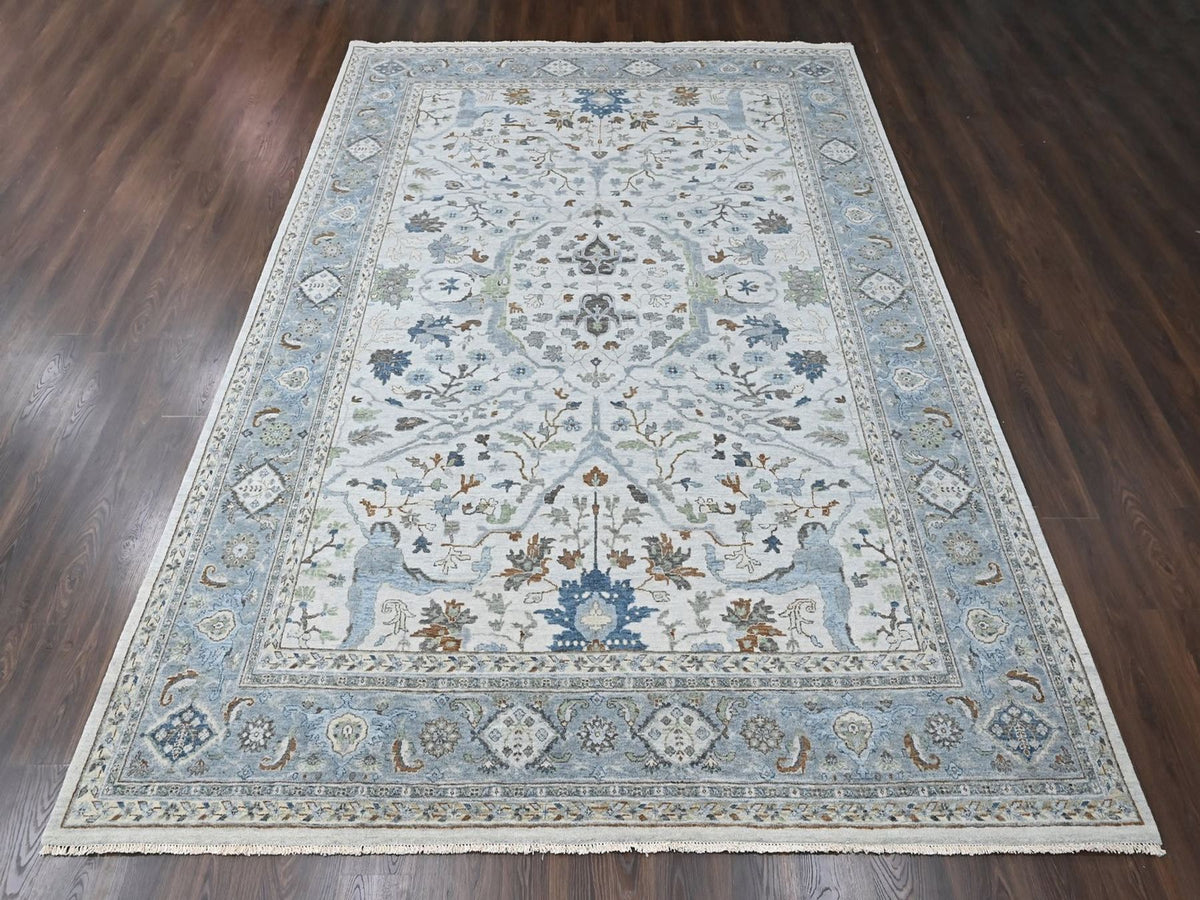 Oushak Oushak hand-knotted wool rug in Gray, 9'8" x 13'10", SKU O010569 (view 2)