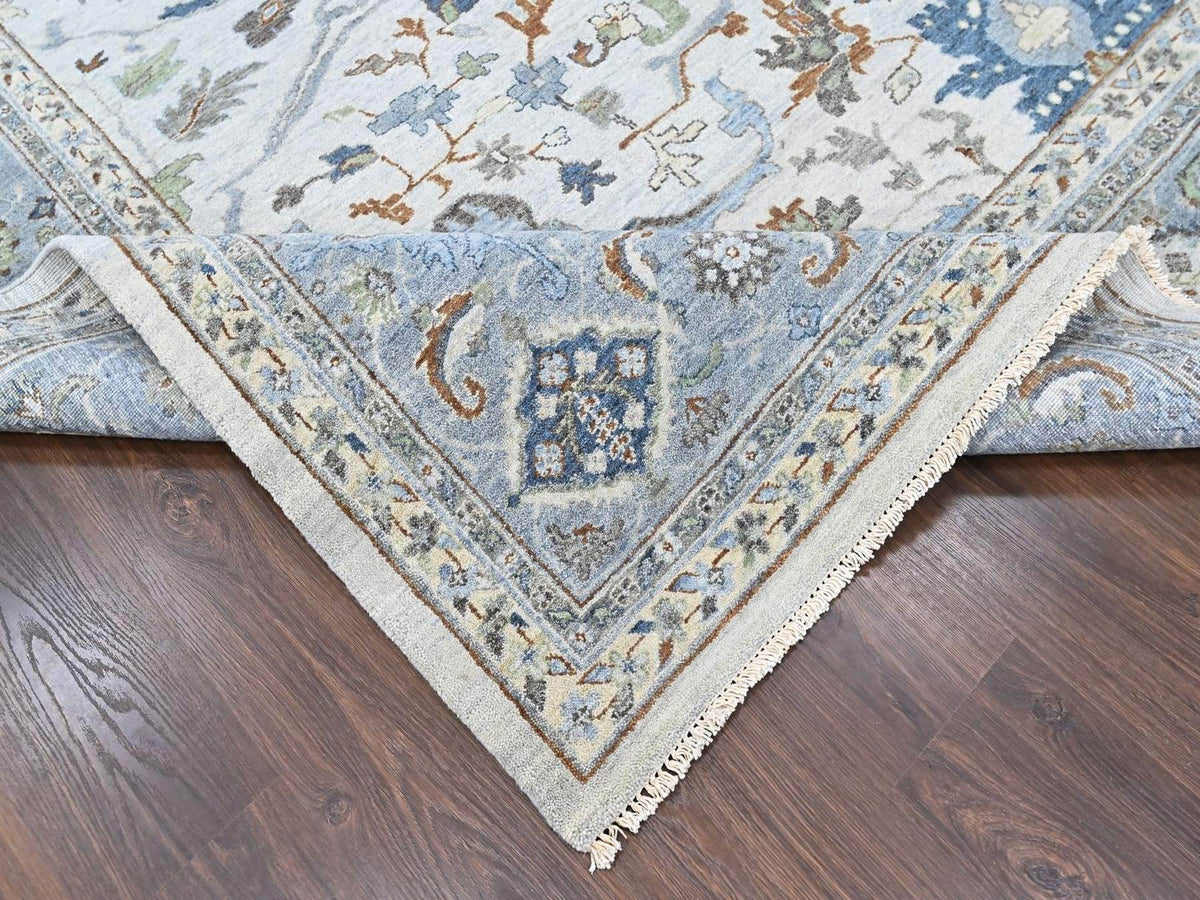 Oushak Oushak hand-knotted wool rug in Gray, 9'8" x 13'10", SKU O010569 (view 6)