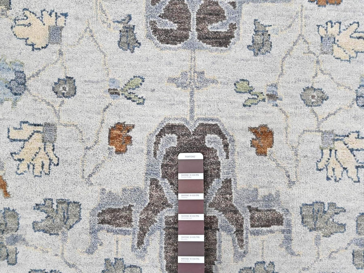 Oushak Oushak hand-knotted wool rug in Gray, 9'8" x 13'10", SKU O010569 (view 7)