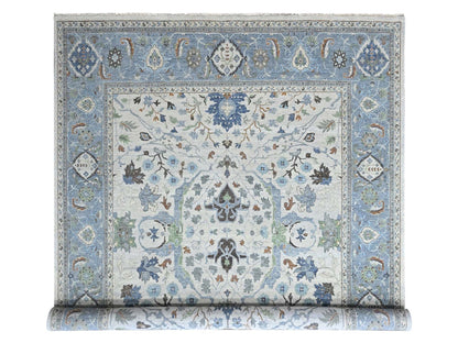 Oushak Oushak hand-knotted wool rug in Gray, 11'10" x 12', SKU O010570