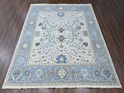 Oushak Oushak hand-knotted wool rug in Gray, 11'10" x 12', SKU O010570 (view 2)