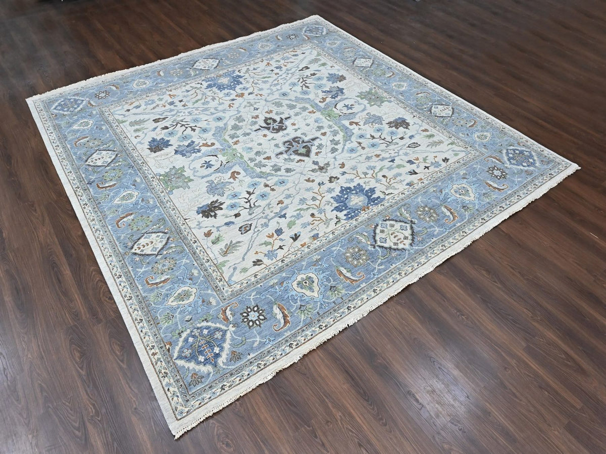 Oushak Oushak hand-knotted wool rug in Gray, 11'10" x 12', SKU O010570 (view 3)