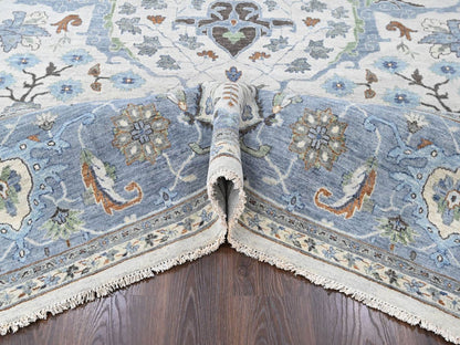 Oushak Oushak hand-knotted wool rug in Gray, 11'10" x 12', SKU O010570 (view 5)
