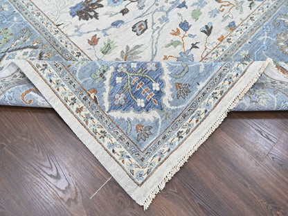 Oushak Oushak hand-knotted wool rug in Gray, 11'10" x 12', SKU O010570 (view 6)