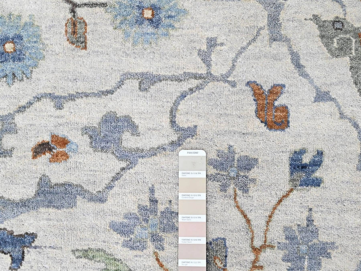 Oushak Oushak hand-knotted wool rug in Gray, 11'9" x 12', SKU O010571 (view 4)