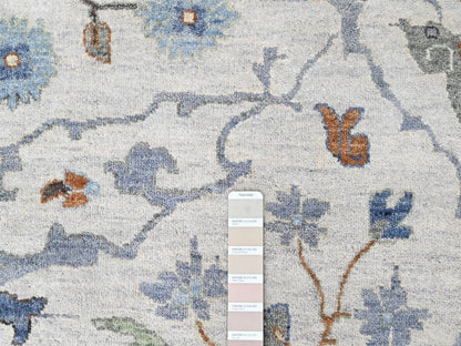 Oushak Oushak hand-knotted wool rug in Gray, 11'9" x 12', SKU O010571 (view 4)
