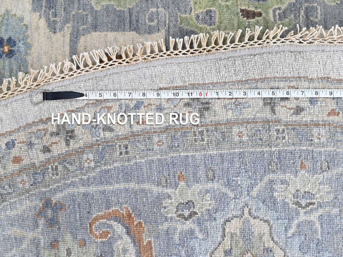 Oushak Oushak hand-knotted wool rug in Gray, 11'9" x 12', SKU O010571 (view 8)