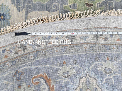 Oushak Oushak hand-knotted wool rug in Gray, 11'9" x 12', SKU O010571 (view 8)