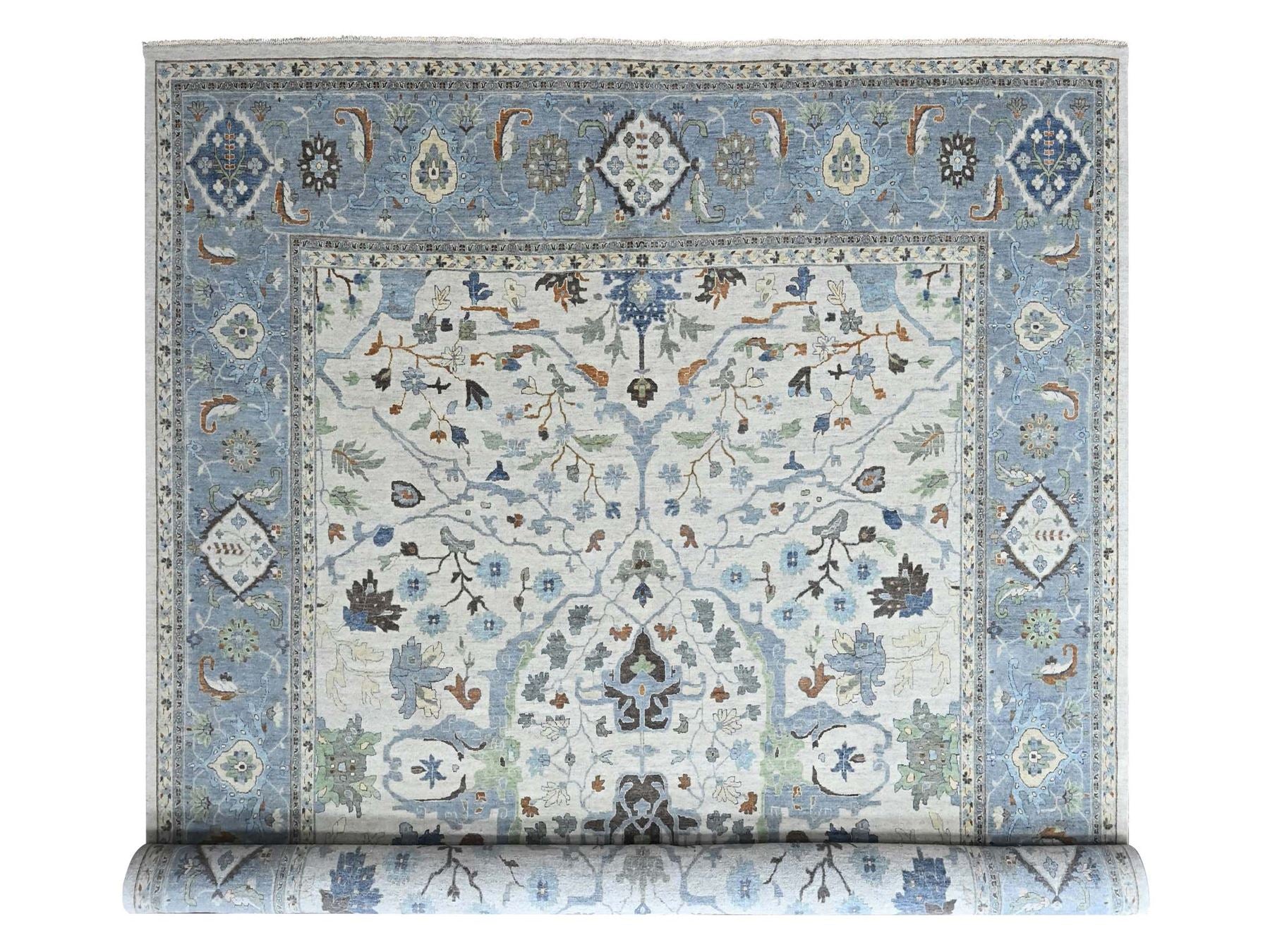Oushak Oushak hand-knotted wool rug in Gray, 14' x 16', SKU O010572