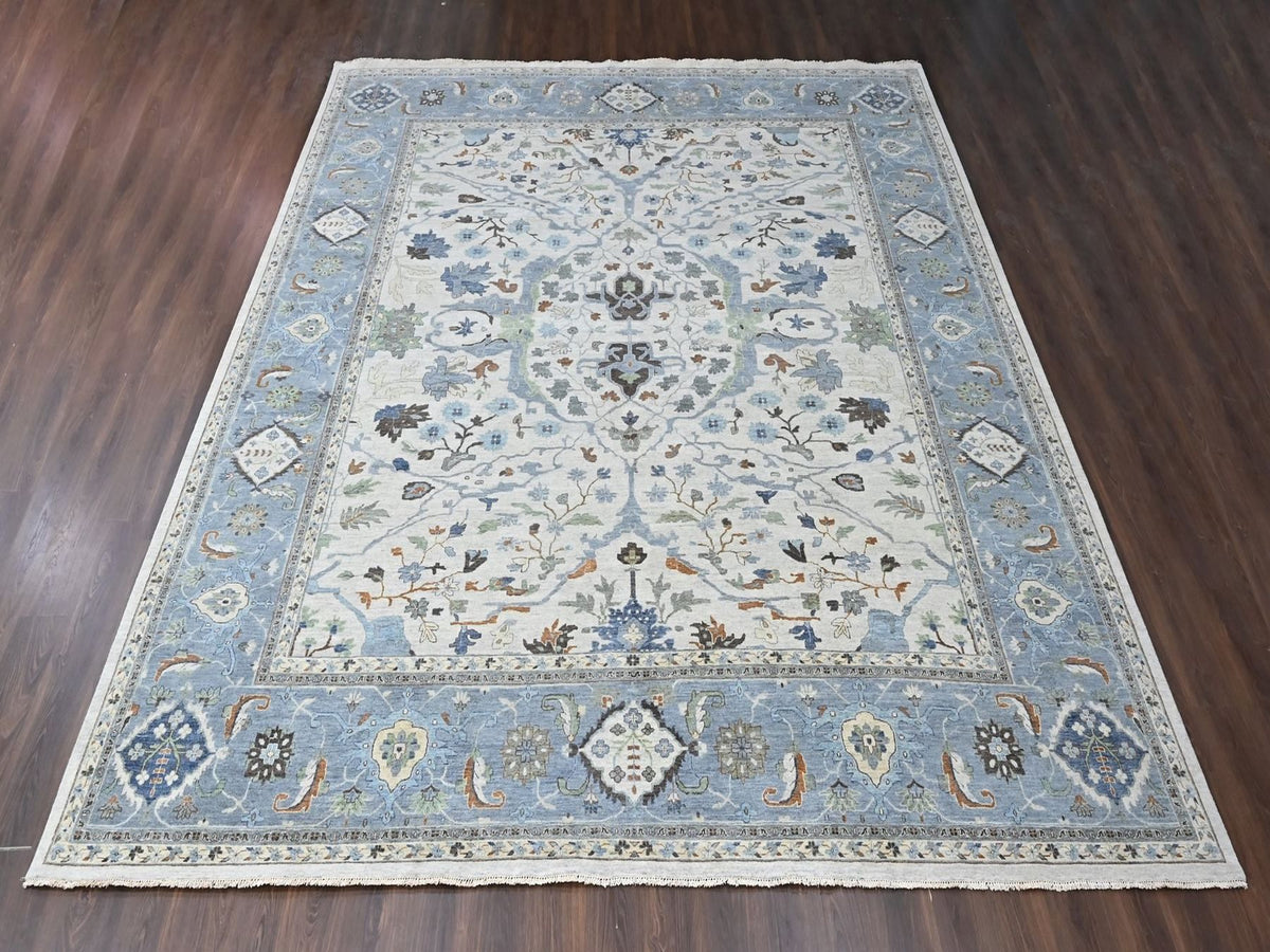 Oushak Oushak hand-knotted wool rug in Gray, 14' x 16', SKU O010572 (view 2)