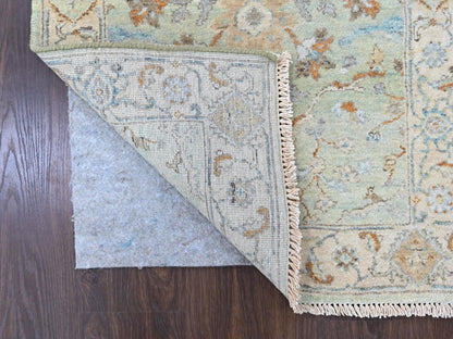 Oushak Oushak hand-knotted wool runner in Green, 2'5" x 8', SKU O010574 (view 3)