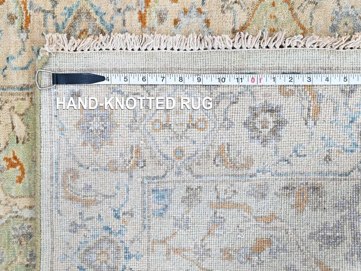 Oushak Oushak hand-knotted wool rug in Green, 3'1" x 4'10", SKU O010579 (view 8)
