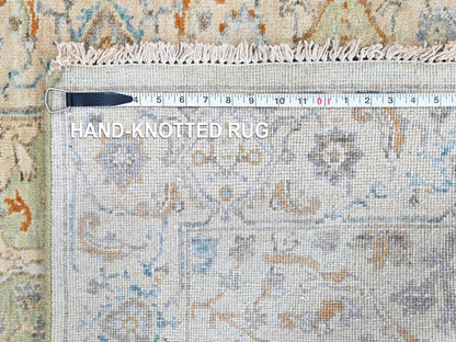 Oushak Oushak hand-knotted wool rug in Green, 3'1" x 4'10", SKU O010579 (view 8)
