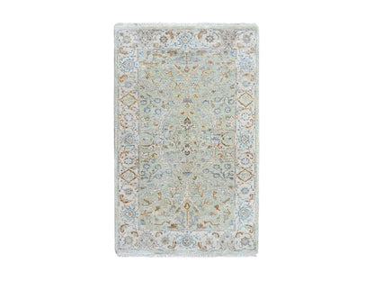 Oushak Oushak hand-knotted wool rug in Green, 3'1" x 5', SKU O010580