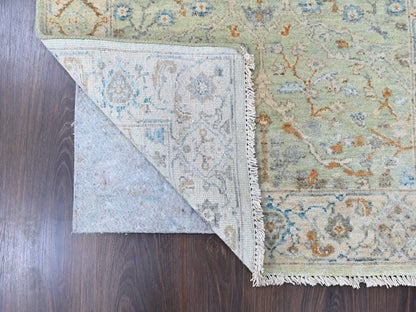 Oushak Oushak hand-knotted wool rug in Green, 3'1" x 5', SKU O010580 (view 3)