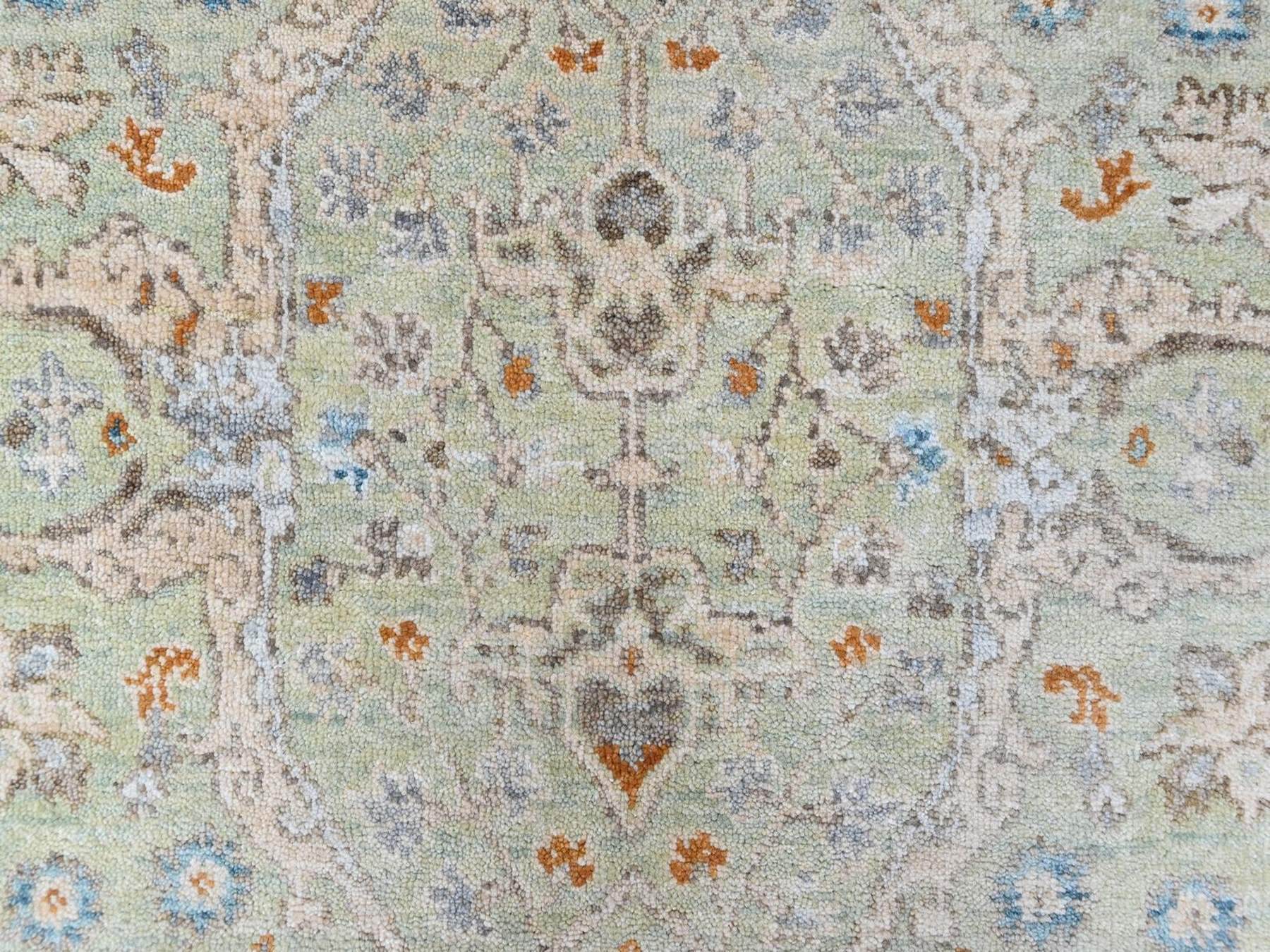 Oushak Oushak hand-knotted wool rug in Green, 3'1" x 5', SKU O010580 (view 5)