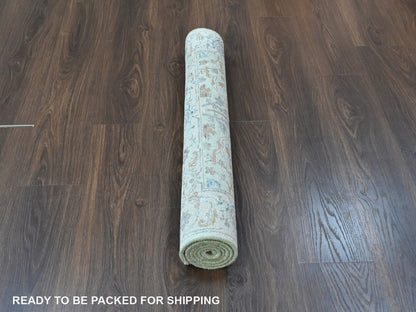 Oushak Oushak hand-knotted wool rug in Green, 3'1" x 5', SKU O010580 (view 6)