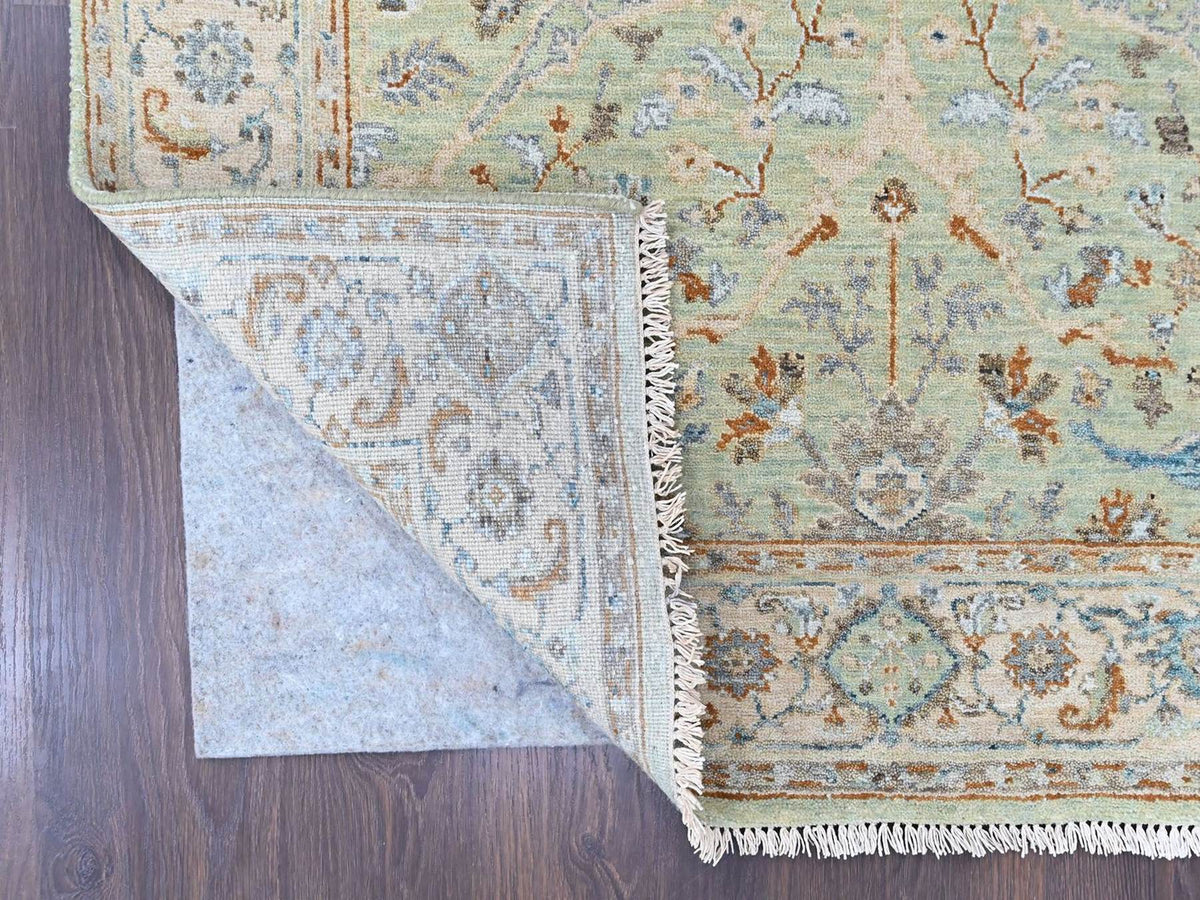 Oushak Oushak hand-knotted wool rug in Green, 4' x 6', SKU O010581 (view 3)