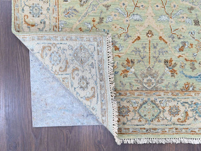 Oushak Oushak hand-knotted wool rug in Green, 4' x 6', SKU O010581 (view 3)