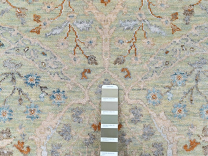 Oushak Oushak hand-knotted wool rug in Green, 4' x 6', SKU O010581 (view 4)