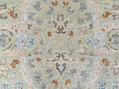 Oushak Oushak hand-knotted wool rug in Green, 4' x 6', SKU O010581 (view 5)