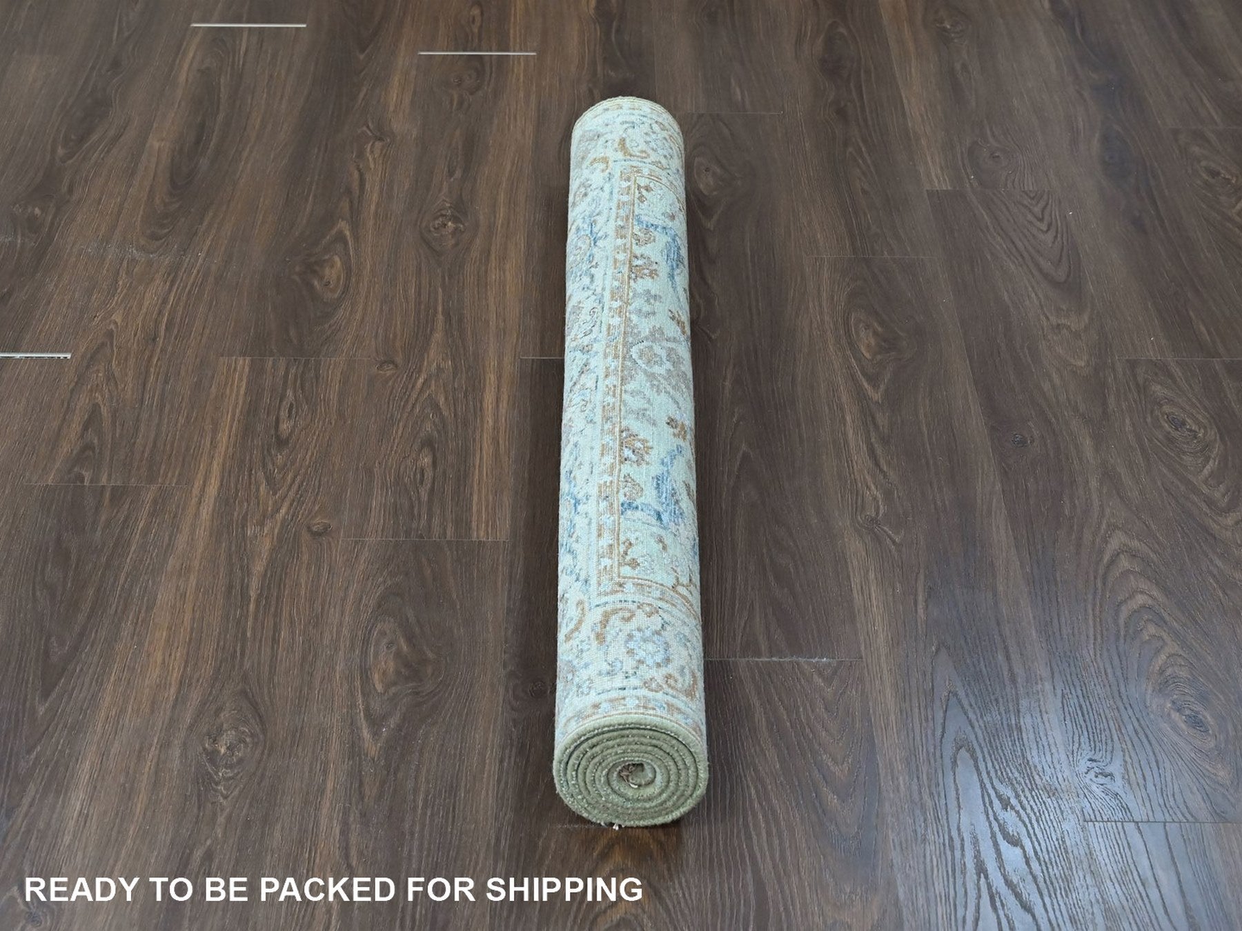 Oushak Oushak hand-knotted wool rug in Green, 4' x 6', SKU O010581 (view 6)