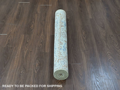 Oushak Oushak hand-knotted wool rug in Green, 4' x 6', SKU O010581 (view 6)
