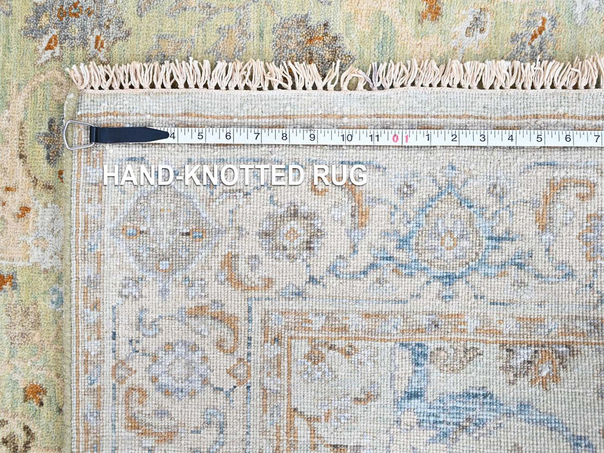 Oushak Oushak hand-knotted wool rug in Green, 4' x 6', SKU O010581 (view 8)