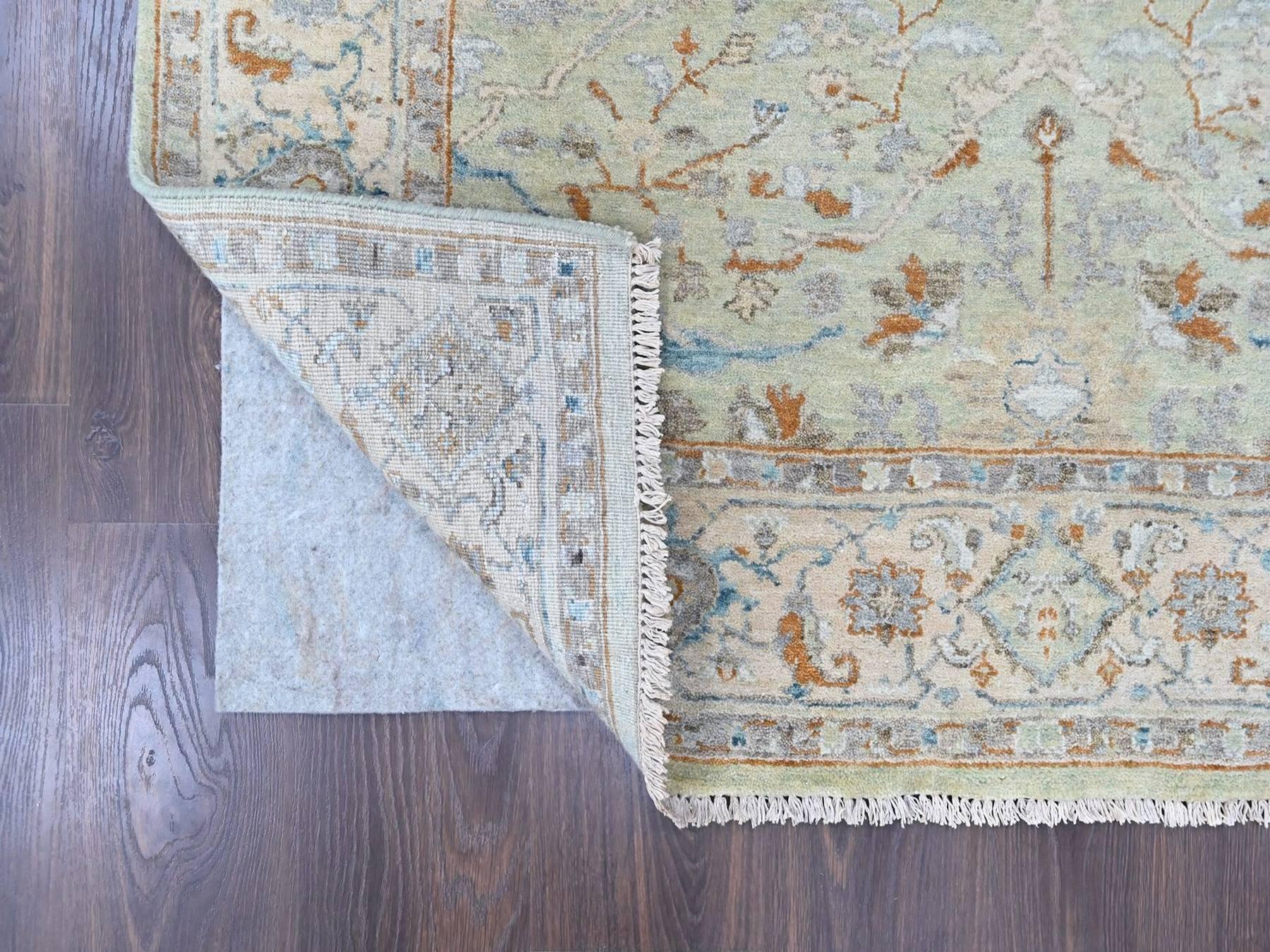 Oushak Oushak hand-knotted wool rug in Green, 5' x 7', SKU O010582 (view 3)