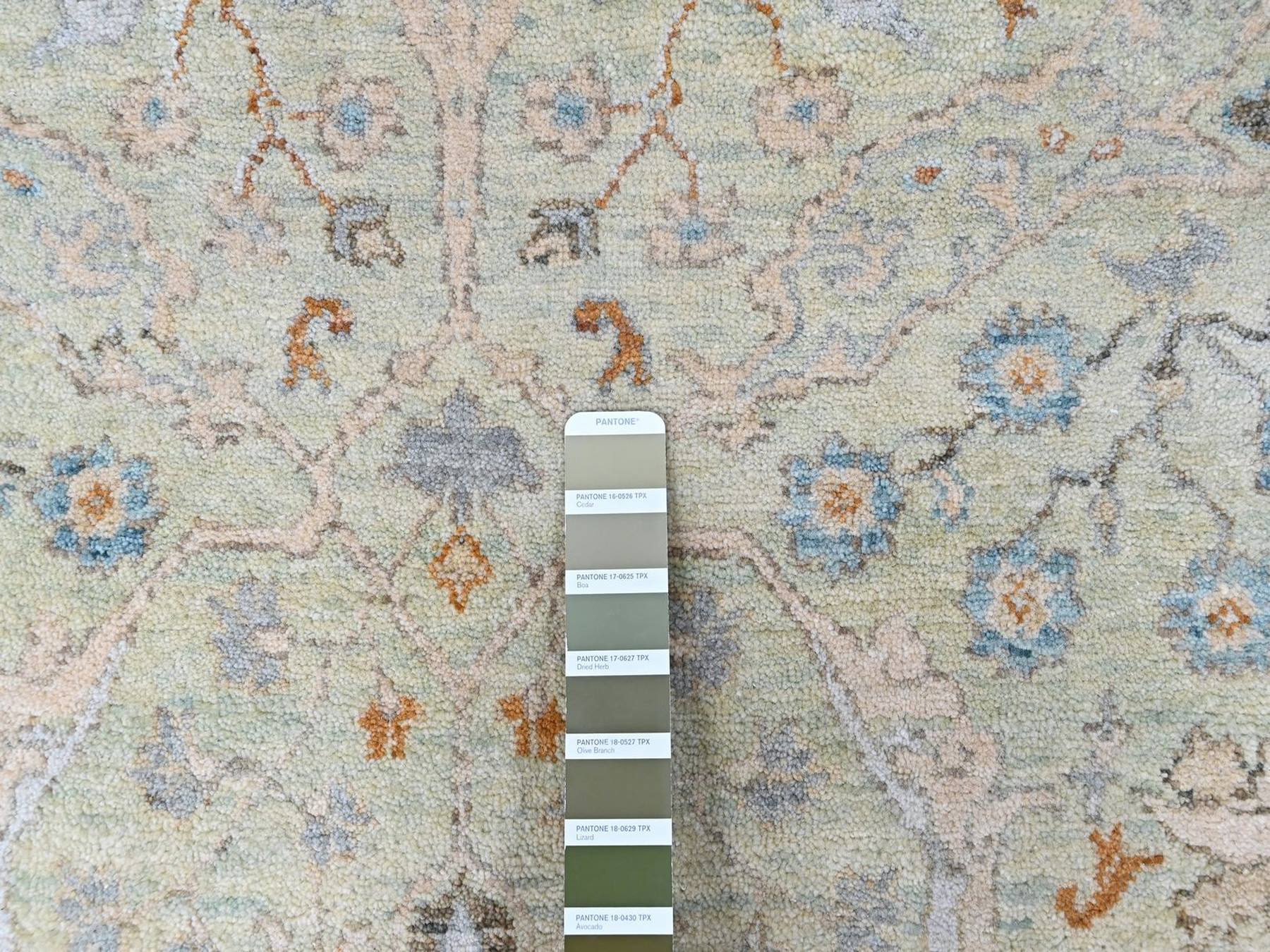 Oushak Oushak hand-knotted wool rug in Green, 5' x 7', SKU O010582 (view 4)