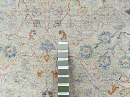 Oushak Oushak hand-knotted wool rug in Green, 5' x 7', SKU O010582 (view 4)