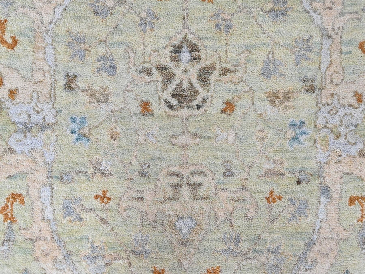 Oushak Oushak hand-knotted wool rug in Green, 5' x 7', SKU O010582 (view 5)