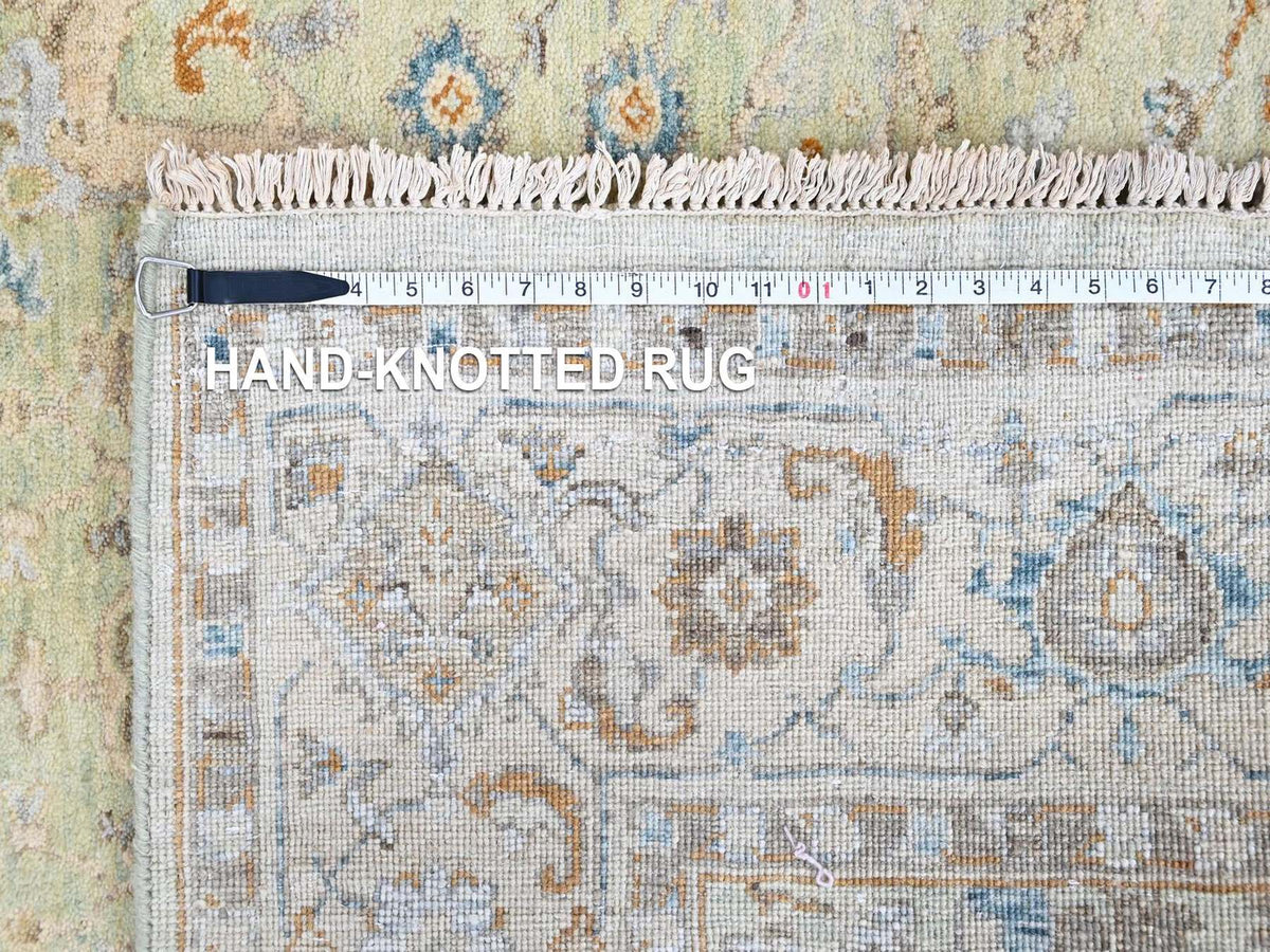Oushak Oushak hand-knotted wool rug in Green, 5' x 7', SKU O010582 (view 8)
