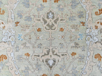 Oushak Oushak hand-knotted wool rug in Green, 6'2" x 9', SKU O010584 (view 5)