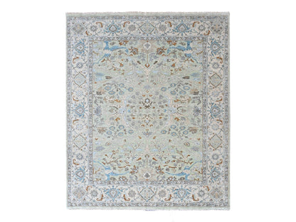 Oushak Oushak hand-knotted wool rug in Green, 8' x 10', SKU O010585