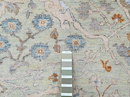 Oushak Oushak hand-knotted wool rug in Green, 8' x 10', SKU O010585 (view 7)