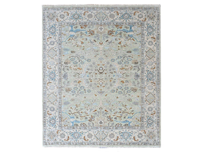 Oushak Oushak hand-knotted wool rug in Green, 8' x 10', SKU O010586