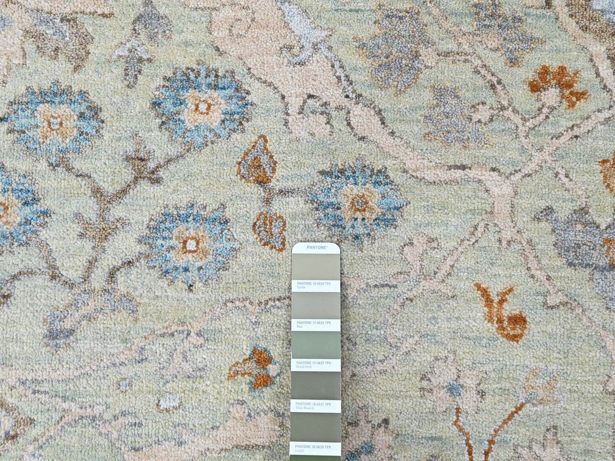 Oushak Oushak hand-knotted wool rug in Green, 8' x 10', SKU O010586 (view 7)