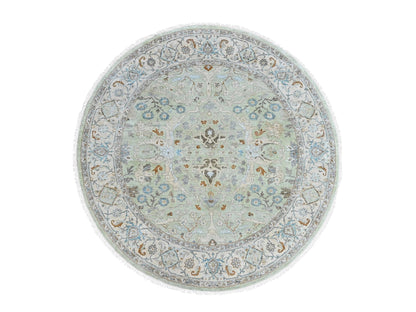 Oushak Oushak hand-knotted wool rug in Green, 8' x 8'2", SKU O010587