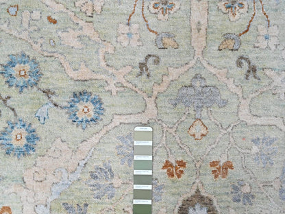 Oushak Oushak hand-knotted wool rug in Green, 8' x 8'2", SKU O010587 (view 4)