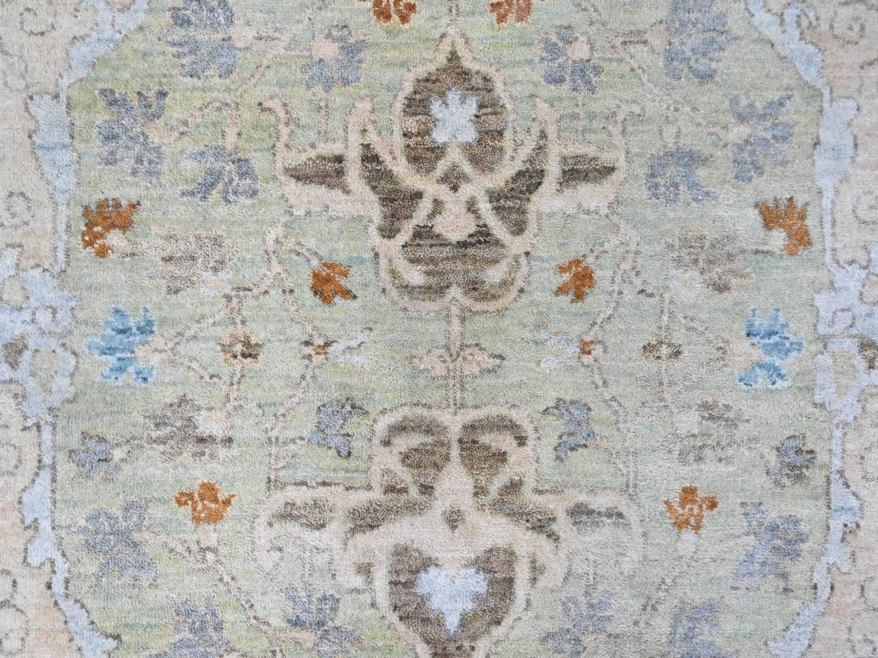 Oushak Oushak hand-knotted wool rug in Green, 8' x 8'2", SKU O010587 (view 5)