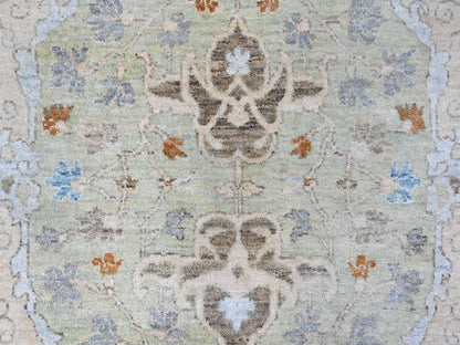 Oushak Oushak hand-knotted wool rug in Green, 8' x 8'2", SKU O010587 (view 5)