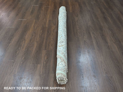 Oushak Oushak hand-knotted wool rug in Green, 8' x 8'2", SKU O010587 (view 6)