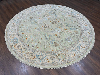 Oushak Oushak hand-knotted wool rug in Green, 10' x 10', SKU O010591 (view 2)