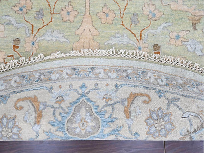 Oushak Oushak hand-knotted wool rug in Green, 10' x 10', SKU O010591 (view 3)
